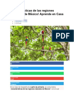 Características de Las Regiones Naturales de México