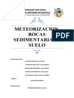 Meteorizacion, Rocas Sedimentarias y Suelos - Final