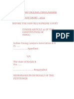 Shabrimala Case Moot Court Memorial File