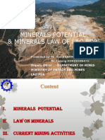 Minerals Potential - Minerals Law of Lao PDR