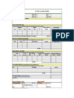 Tour Claim Form