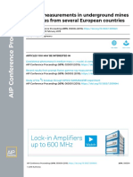 Radon Measurements in Underground Mines and Caves From Several European Countries