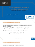 EDO Mètodo de Variación de Parámetros