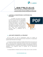 Rizartrosis Recomendaciones Postoperatorias