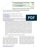 Implementation of Plant Selection Based-On Plant Growth On Revegetation of Peatland in South Kalimantan