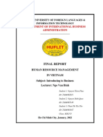 (Freshmen's Final Report) Human Resource Management - Introducing To Business