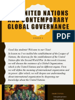 Lesson 4 The United Nation and The Contemporary Global Governance