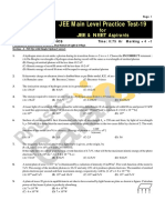 JEE Main Level Practice Test-19: For JEE & NEET Aspirants