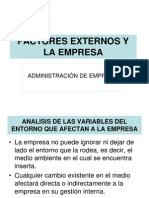 Factores Externos y La Empresa