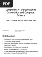 Component 4: Introduction To Information and Computer Science