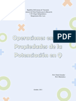 Semana 4. 2do AÃ O. GuÃ A DidÃ¡ctica. OPERACIONES EN Q Y PROPIEDADES DE LA POTENCIACION