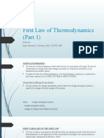 First Law of Thermodynamics (Part 1)