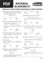 (Inecuaciones Polinomiales y Fraccionarias y Tarea)