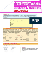 Práctica de Analogías para Primer Grado de Secundaria