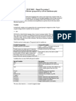 ELEC4042 - Signal Processing 2 MATLAB Review (Prepared by A/Prof Ambikairajah)