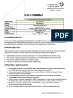 Jsgs 862 - Political Economy: Calendar Description