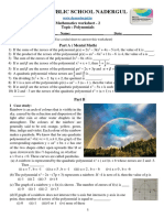 Worksheet 2 - Polynomials