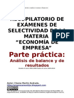 Recopilacion Ejercicios Selectividad BALANCES 2007-2010