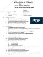 Class 4 Subject Social Studies Chapter 4 The Northern Mountains