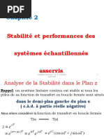 Chapitre 2 - Stabilité Et Performances Des Systèmes Échantillonnés Asservis