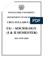 Cbcs Syllabus (Nep) : Ug - Sociology (I & Ii Semester)