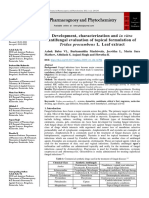 Development, Characterization and in Vitro Antifungal Evaluation of Topical Formulation of Tridax Procumbens L. Leaf Extract