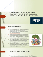 Communication For Panchayat Raj System