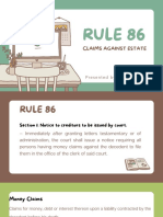 Rule 86 - Specpro - Claims Against Estate (Pasia, Pamela)