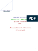 Curvas de Valoración Por Precipitación