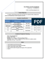 Salunkheaayushshamkant: Qual I Fi Cat I On Col L Ege/i NST I T Ut Es Board/Uni Versi T y Year Aggregat E/ Cgpa