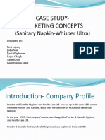 Case Study-Marketing Concepts: (Sanitary Napkin-Whisper Ultra)