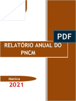 Relatório Anual Do Programa de Malaria Na Província de Manica-2021