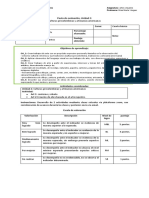 Pauta de Evaluación I (U2) Artes Cuarto