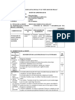 Sesion de Aprendizaje Inicial