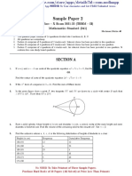 Sample Paper 2: Class - X Exam 2021-22 (TERM - II) Mathematics Standard