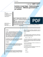 NBR 14071 - Aluminio e Suas Ligas - Determinacao de Estronico - Metodo Gravimetrico Com Sulfato