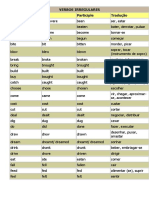 Verbos Irregulares Infinitive Past Participle Tradução