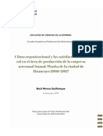 El Clima Organizacional y La Satisfacción Laboral