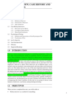 Interview, Case History and Testing in Psychology