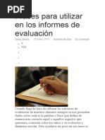 INFORME FINAL Frases para Utilizar en Los Informes de Evaluación