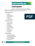 Portafolio de Servicios TARJETA BLUE UPI