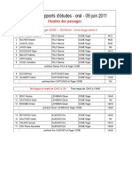 UEL322B Listes de Passage 8 Ou 9 Juin