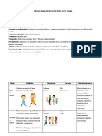 Plan de Clase Diaria de Educación Física de 6to