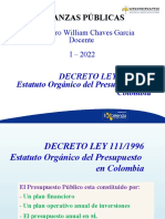 Decreto Ley 111 de 1996. Principios Presupuesto Público 25 Marzo 2022