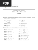 Exercicios Derivada