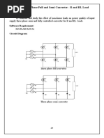 Three Phase Full and Semi Converter - R and RL Load