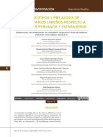 Estereotipos y Prejuicios de Universitarios Limeños Respecto A Migrantes Peruanos y Extranjeros