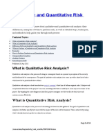 Qualitative and Quantitative Risk Analysis