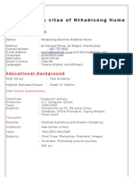 Curriculum Vitae of N. Huma. Final