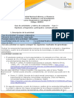 Guia de Actividades y Rúbrica de Evaluación - Fase 3 - Hipótesis y Diagnóstico Participativo Contextualizado